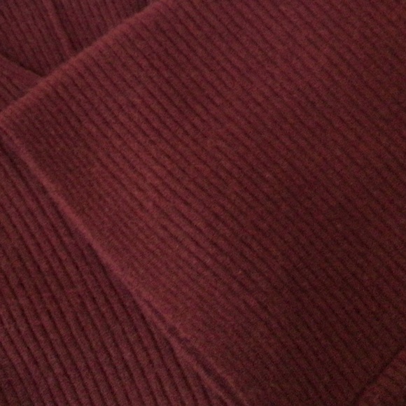 NAADAM
Twist-back ribbed wool and cashmere-blend mini dress, Size Small, Merlot - Picture 6 of 8